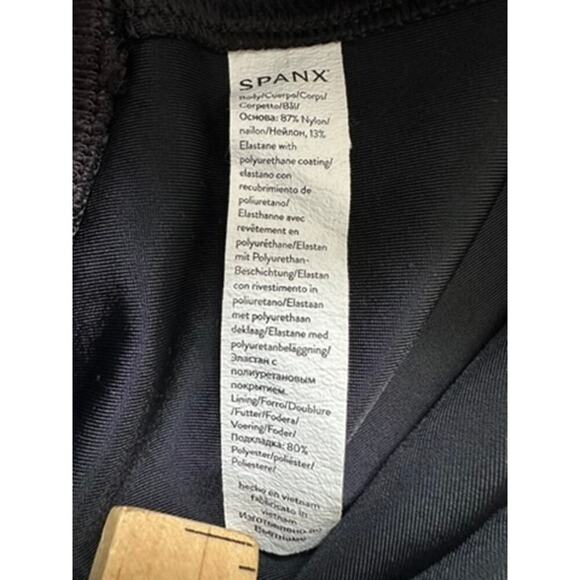 Spanx by Sara Blakely Faux Leather Moto Leggings Womens Size L Black Biker - Picture 6 of 9